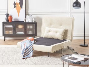 Sofá-cama em veludo branco creme FARRIS Beliani