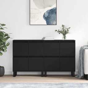 Aparador Portucale de 120cm - Preto - Design Moderno