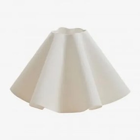 Pantalla Para Lâmpada Ø35 Cm Em Linho Azahara Branco Fosco - Sklum