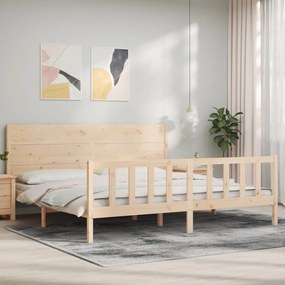 vidaXL Cama sem colchão 200x200 cm madeira de pinho maciça