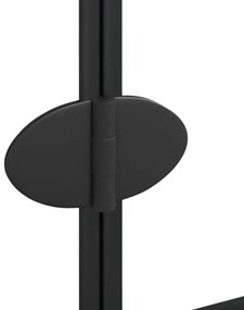 Divisória de chuveiro dobrável ESG 120x140 cm preto