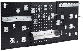 Kit organizador de ferramentas para painel perfurado de parede com 28 acessórios para pendurar - Azul-marinho