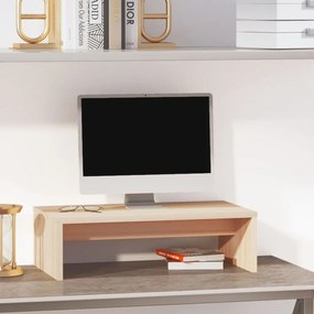 vidaXL Suporte para monitor 50x27x15 cm madeira de pinho maciça