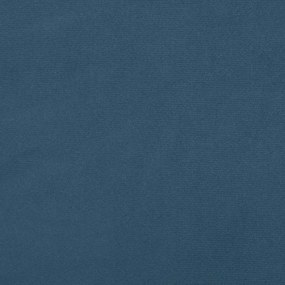 Cama box spring colchão LED 120x190cm couro artif. azul-escuro