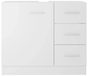 Armário de lavatório 63x30x54 cm derivados de madeira branco