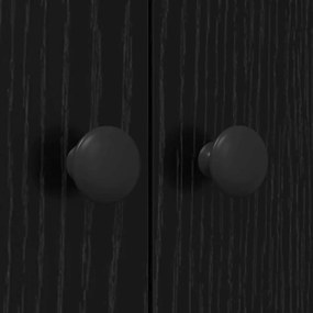 Armário para Máquina de Lavar Carvalho Preto 68x48.5x194 cm