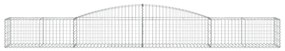 Cestos gabião arqueados 5 pcs 400x50x40/60 cm ferro galvanizado