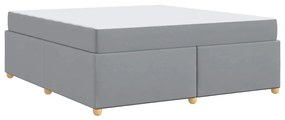 Estrutura de cama com colchão Cinzento-claro 180 x 200 cm