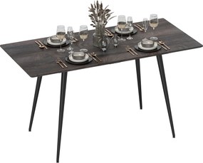 Mesa de Jantar Extensível (CADEIRAS NÃO INCLUIDAS), 160 x 75 x 77 cm, Capacidade Até 8 Pessoas, Cinzento