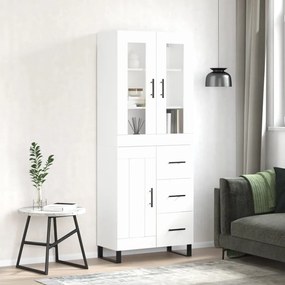 vidaXL Armário alto 69,5x34x180 cm derivados de madeira branco