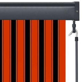 Estore de rolo para exterior 120x250 cm laranja e castanho
