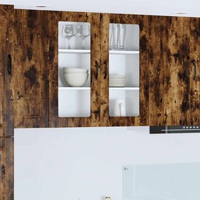 vidaXL Armário de Cozinha com porta Carvalho Defumado 80 x 31 x 80 cm