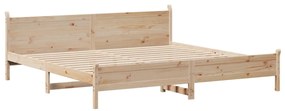 Cama sem colchão 200x200 cm madeira de pinho maciça