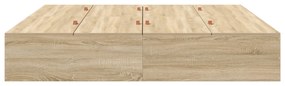 Cama de Armazenamento vidaXL em Carvalho Sonoma 180x200 cm