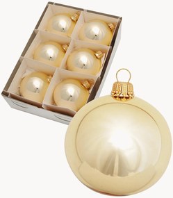 Bolas de Natal pintadas à mão Plain, conjunto de 6