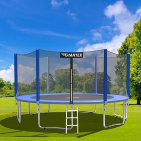 Capa protectora 306 x 306 x 10 cm para Trampolim com Moldura Dobrável Larga 30 cm Azul