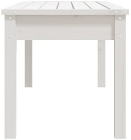 Banco de jardim 109x44x45 cm madeira de pinho maciça branco