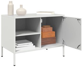 Móveis de TV 2 pcs 68x39x50,5 cm aço branco