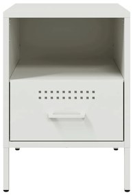 Mesa de cabeceira 36x39x50,5 cm aço branco