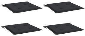 Almofadões p/ cadeiras de jardim 4 pcs tecido oxford preto