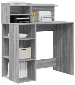 Secretária com Armazenamento Cinza Sonoma 90x48x101.5 cm Derivados de