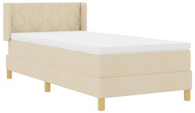 Cama Box com Colchão - Creme, 100 x 200 cm Tecido