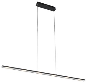 Candeeiro de suspensão design preto com LED e dimmer tátil - Platina