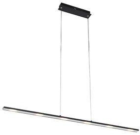Candeeiro Suspenso de Design Preto com LED e Dimmer Tátil - Platina