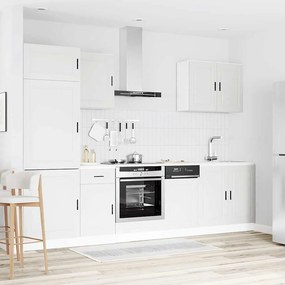 7 peças armário de cozinha conjunto Kalmar branco