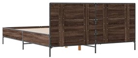 Estrutura de cama 140x200cm derivados madeira/metal