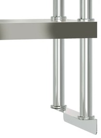 Unidade 2 prateleiras p/ mesa trabalho 110x30x65 cm aço inox.