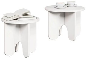 Conjunto de Mesas de Café 2 pcs Branco 39,5 x 39,5 x 30 cm