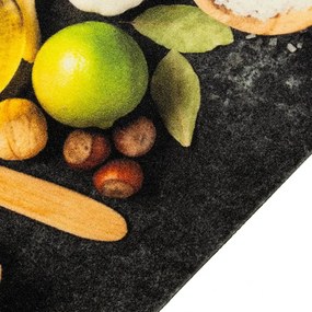 Tapete de cozinha lavável 60x300 cm veludo padrão especiarias