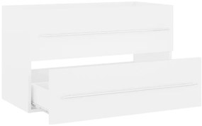 Armário lavatório 80x38,5x48 cm derivados de madeira branco