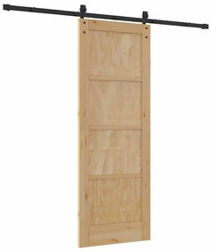 Porta Deslizante vidaXL com Conjunto de Acessórios 73.5x198.5 cm Madei