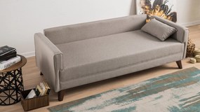 Sofá de 3 Lugares Bella – Creme – 208x85x81 cm