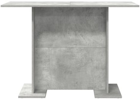 Mesa de jantar vidaXL Cinza Concreto 110x60x75 cm Madeira engenheirada
