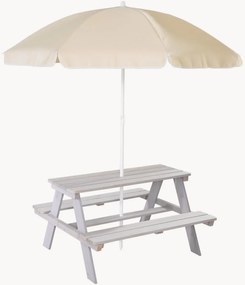Mesa de jardim para crianças em madeira com guarda-sol Dean