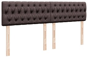 Cama com molas/colchão 180x200 cm tecido castanho-escuro