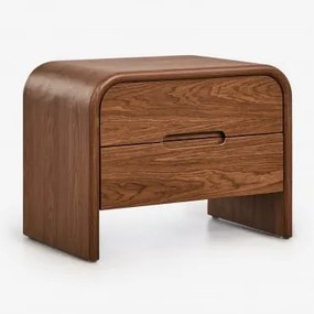 Mesa Auxiliar Retangular 45x40 Cm Em Mdf Claudres Castanho Nogal Oscuro - Sklum