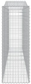 Cestos gabião arqueados 4pcs 400x50x140/160cm ferro galvanizado