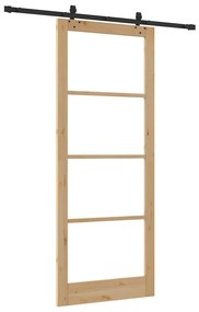 Porta Corrediça vidaXL com Conjunto de Hardware 'ORKDAL'Madeira Sólida