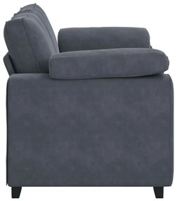 Sofá-luvas 120 cm veludo cinzento-escuro