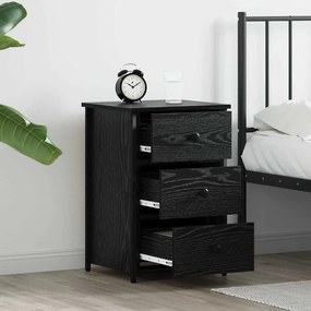 Conjunto de Mesa de Cabeceira de Carvalho Preto Carvalho Preto