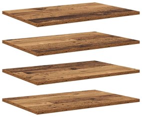 Prancha de Estante para Livros 4 pcs Castanho 100 x 40 x 1.5cm