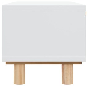 Mesa de centro 80x40x30 cm deriv. madeira/pinho maciço branco