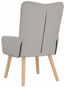 Poltrona Relaxante vidaXL Tecido Cinza Nuvem
