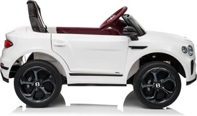 Carro elétrico para Crianças 12V Bentley Bentayga S, Rodas de espuma EVA, Assento Couro ecológico Branco