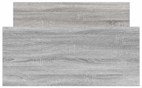 Estrutura de cama solteiro derivados madeira cinzento sonoma