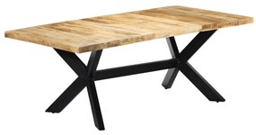 Mesa de jantar 200x100x75 cm madeira de mangueira maciça